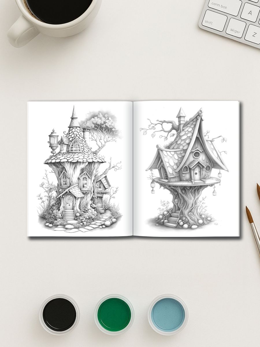 The Fairy House Vault – 525 Enchanted Homes to Color - Image 2